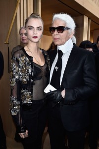 figure 5. Cara Delevingne and Karl Lagerfeld