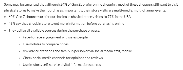 Source: Accenture, Focus on Gen Z: Raising the Bar for Retail