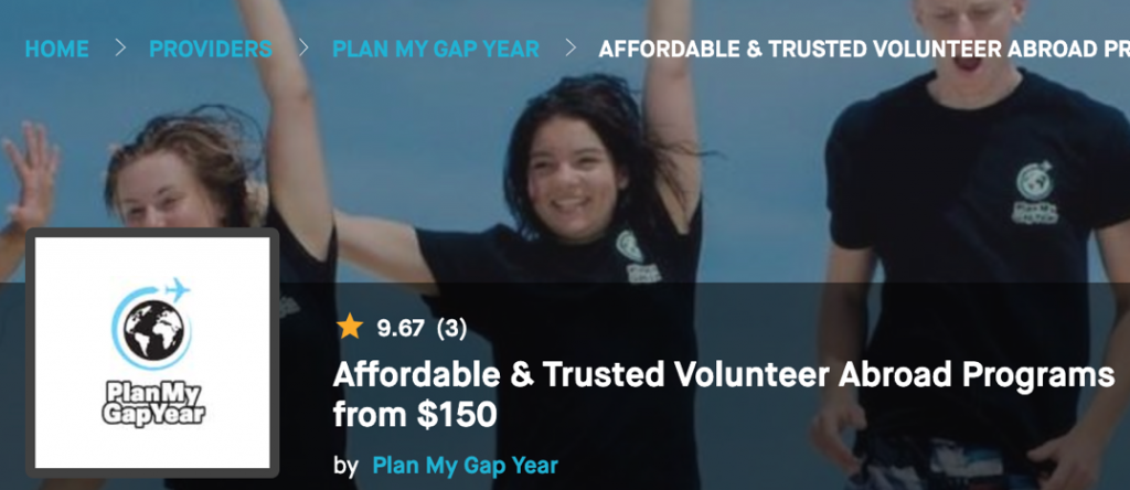 Figure 1: Plan My Gap Year’s Advertisements