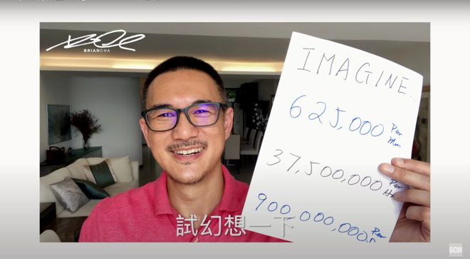 Figure 1: Screen capture from YouTube: Brian Cha Motivation